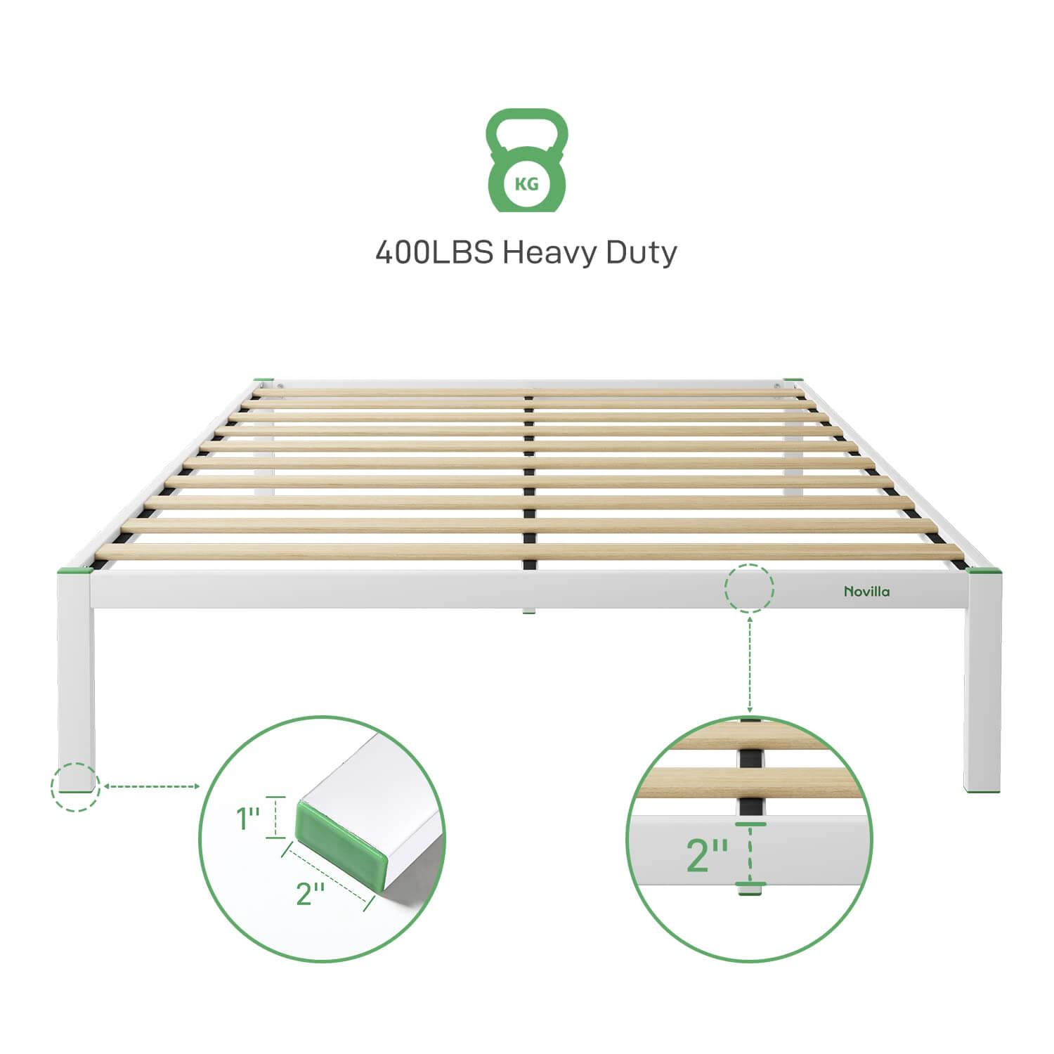 Concise Metal Platform Bed Frame