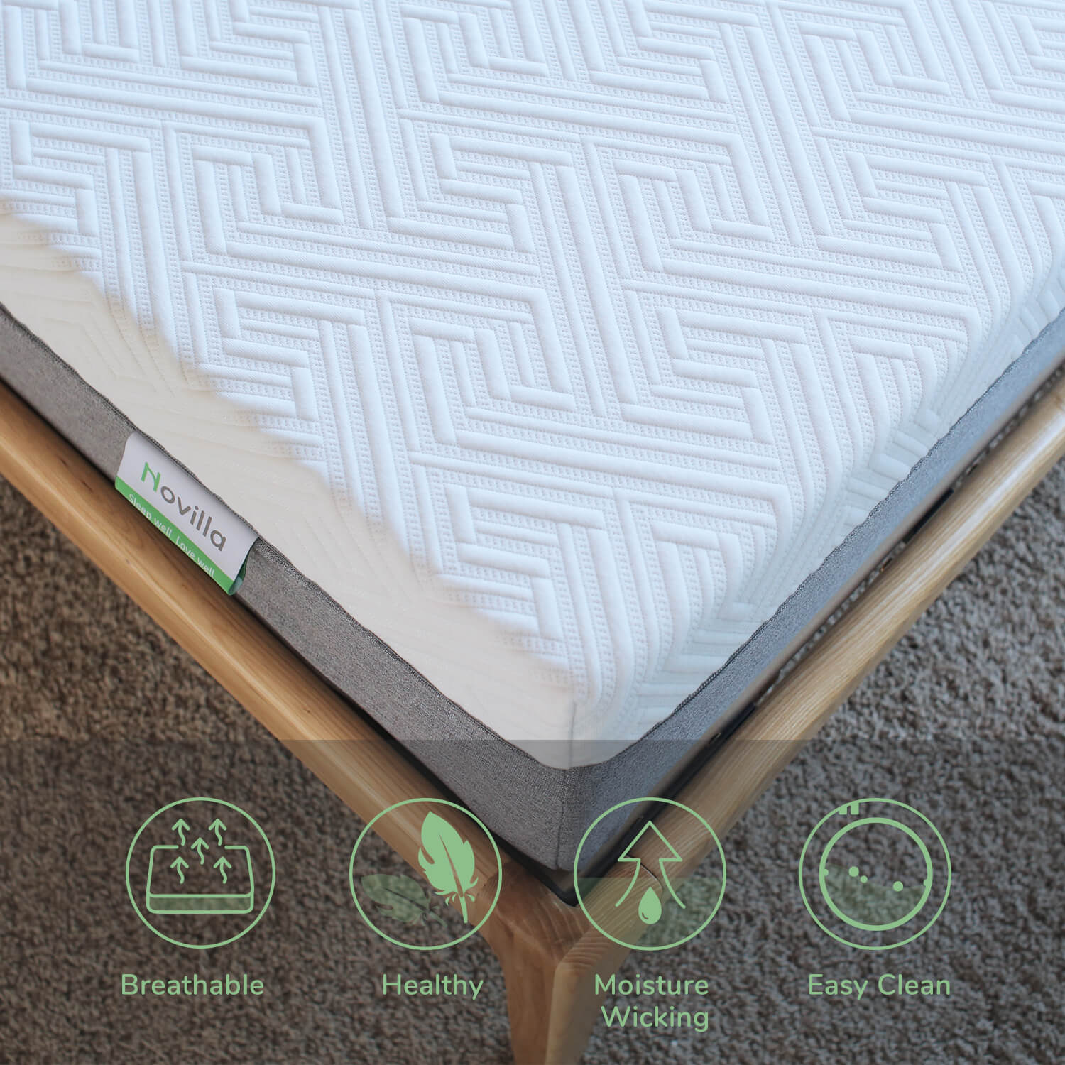 Novilla Bliss Memory Foam Mattress 8/10/12 Inch