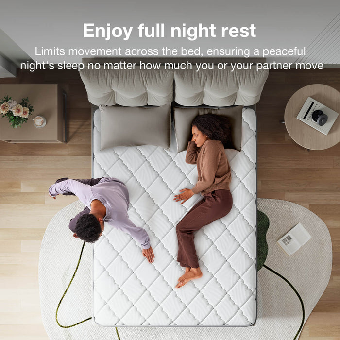 AirBreeze Hybrid Mattress motion isolation: one person sleeping soundly while the other moves on the opposite side.