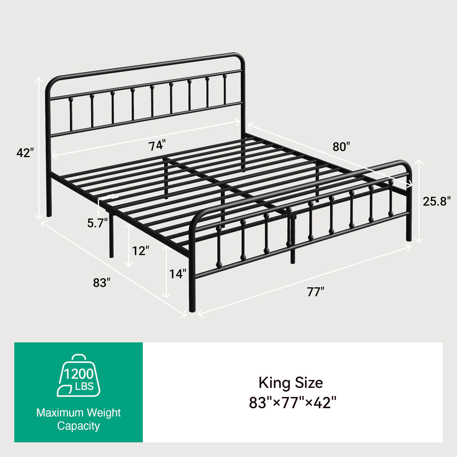 Vibe Metal Bed Frame