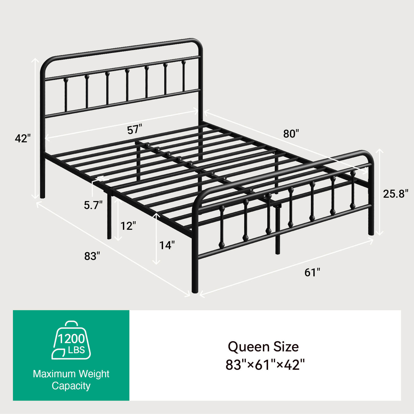 Vibe Metal Bed Frame