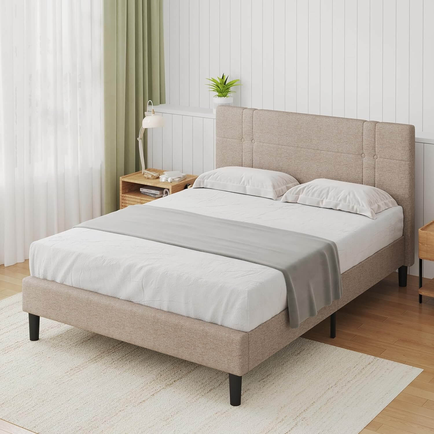 Comfy Bed Frame with Headboard