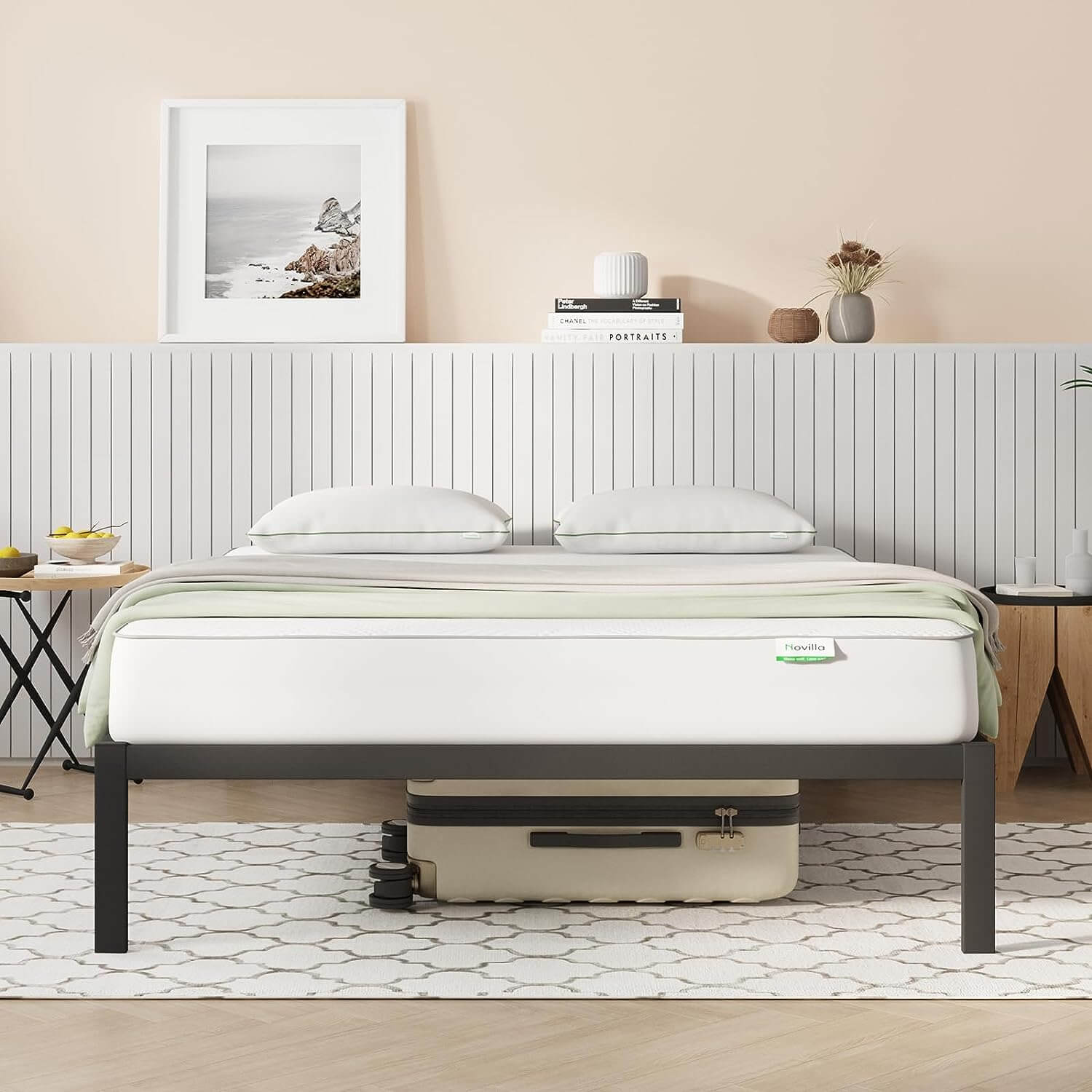 Solid Metal Platform Bed Frame