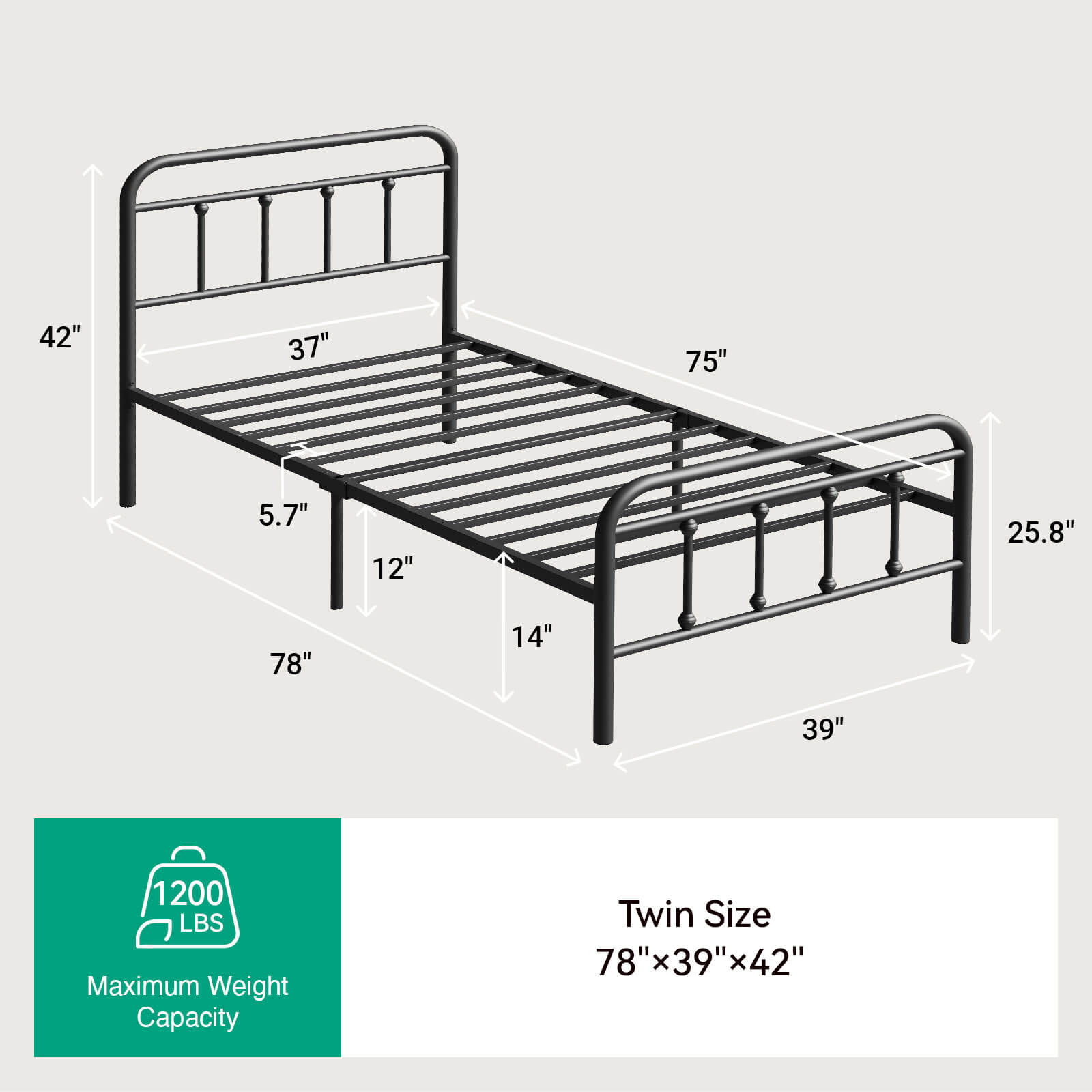 Vibe Metal Bed Frame