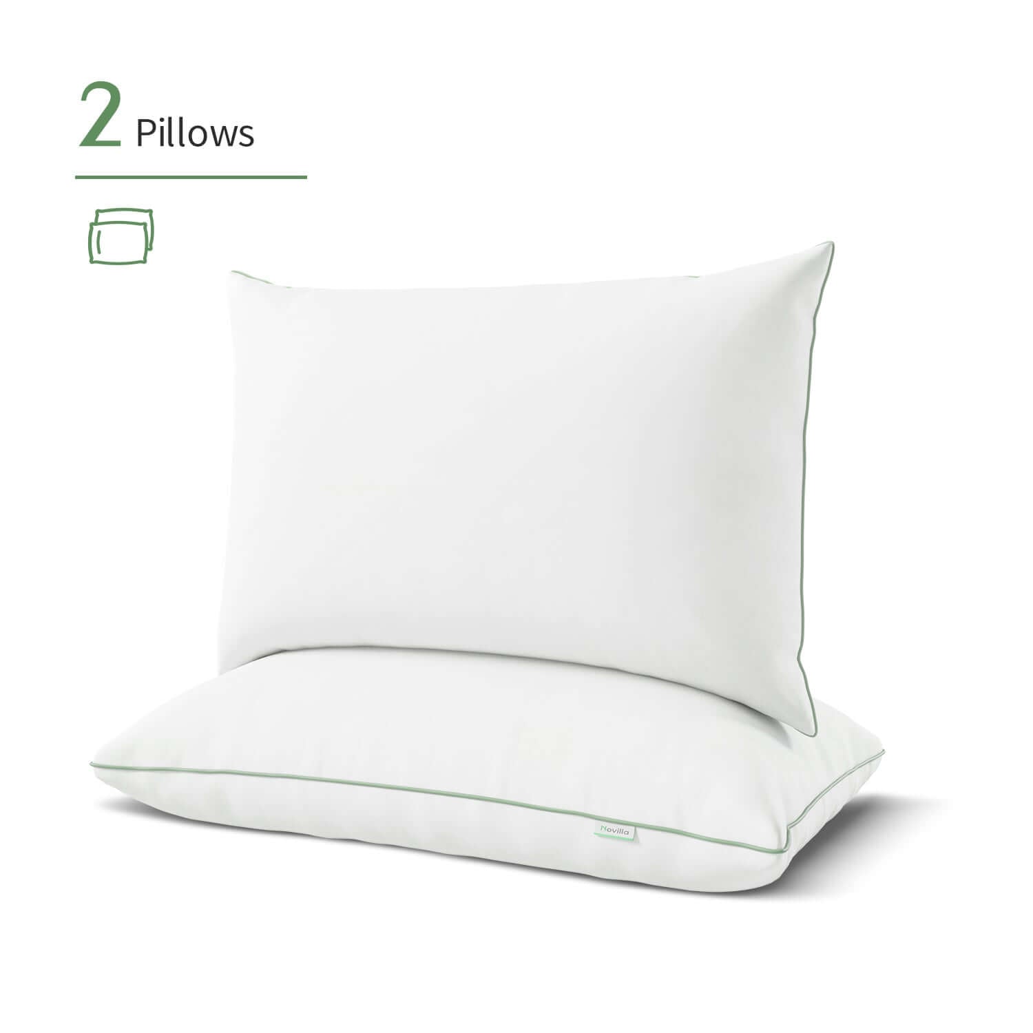 2 Pack - 18 x 18 Down Alternative Throw Pillow Insert - White