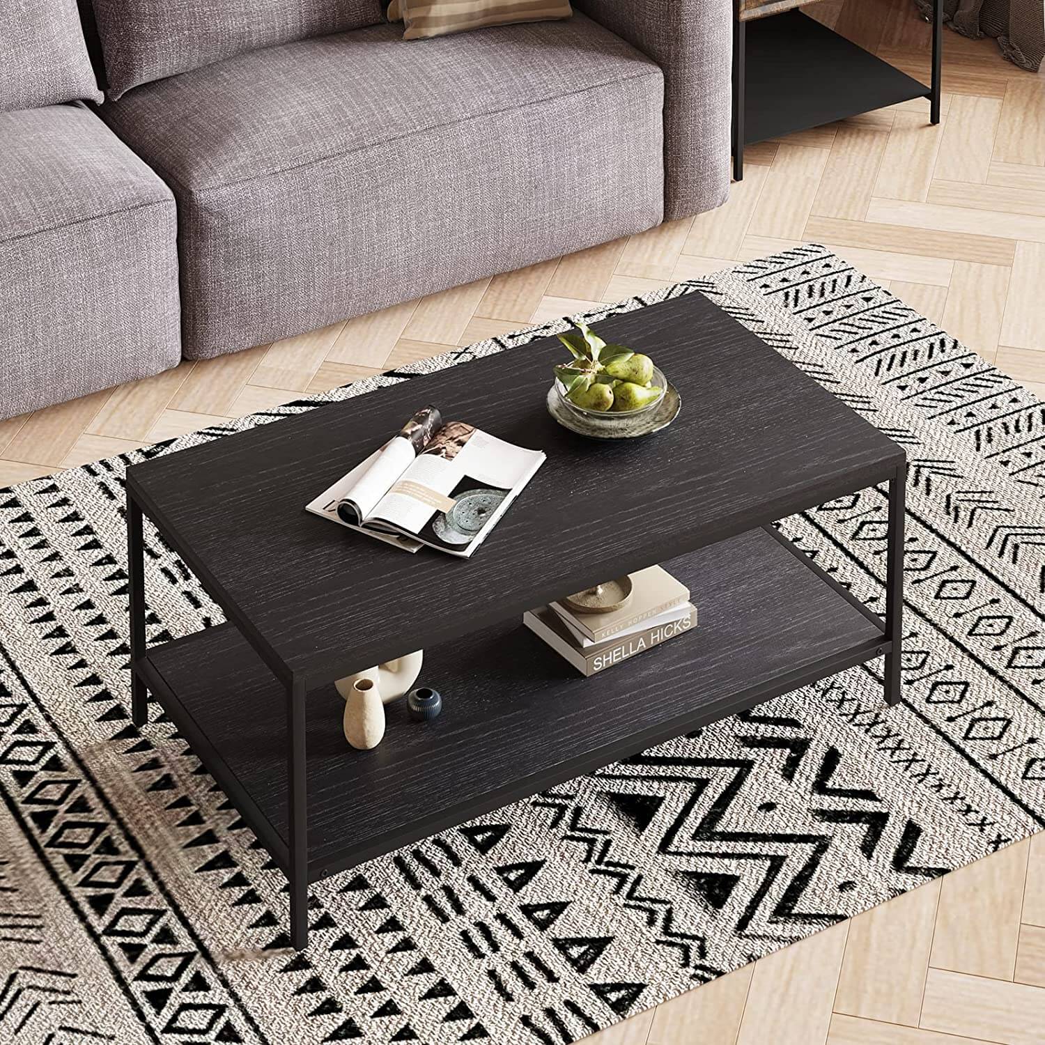 Charcoal Double Layered Coffee Table