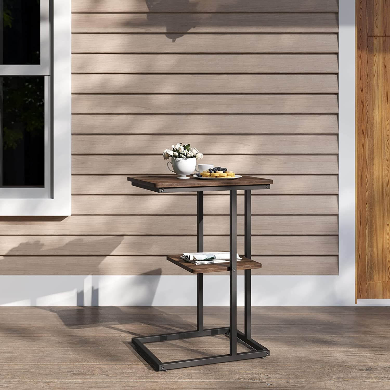 Twig C-Shaped 2-Tiers End Table