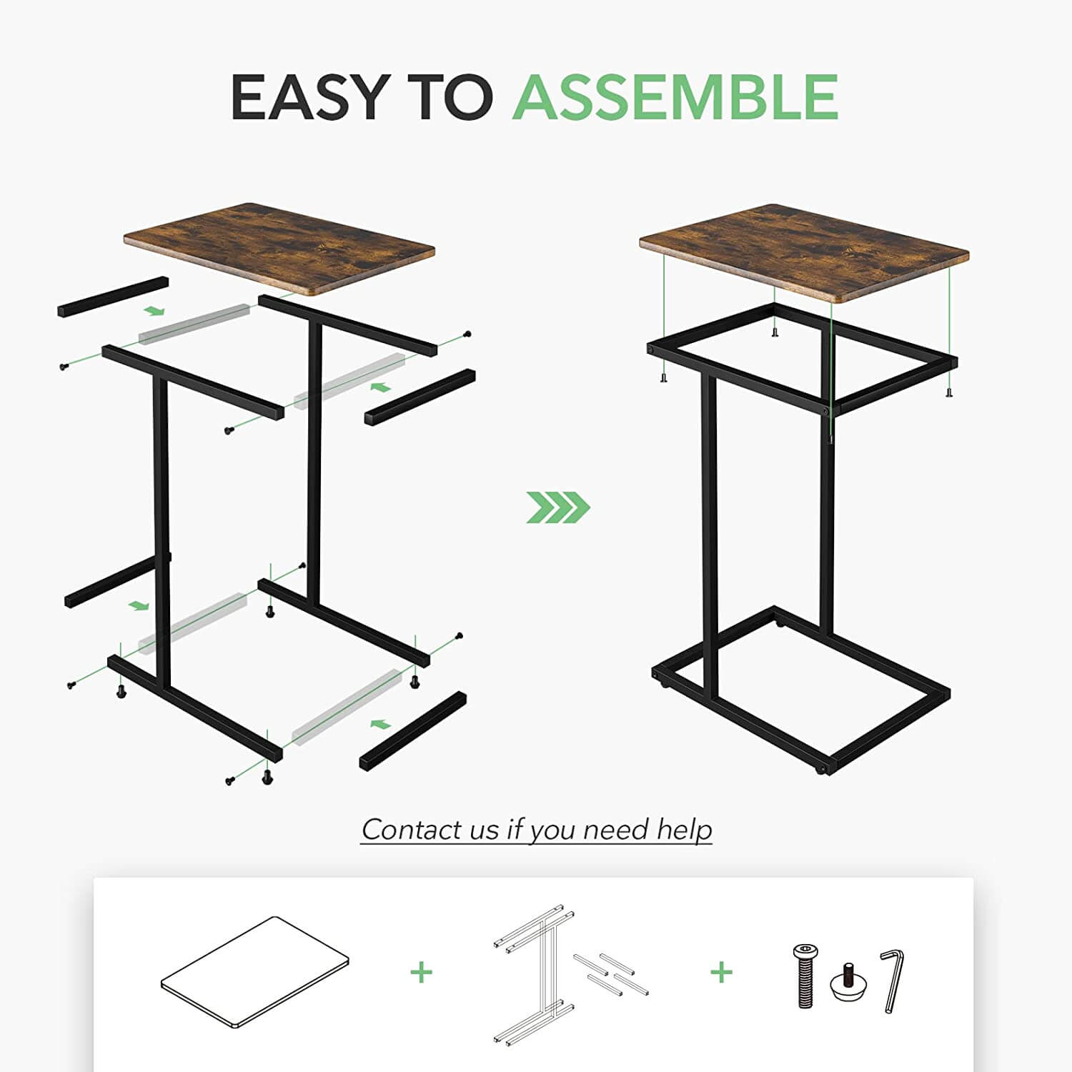 Streamline C-Shape Table