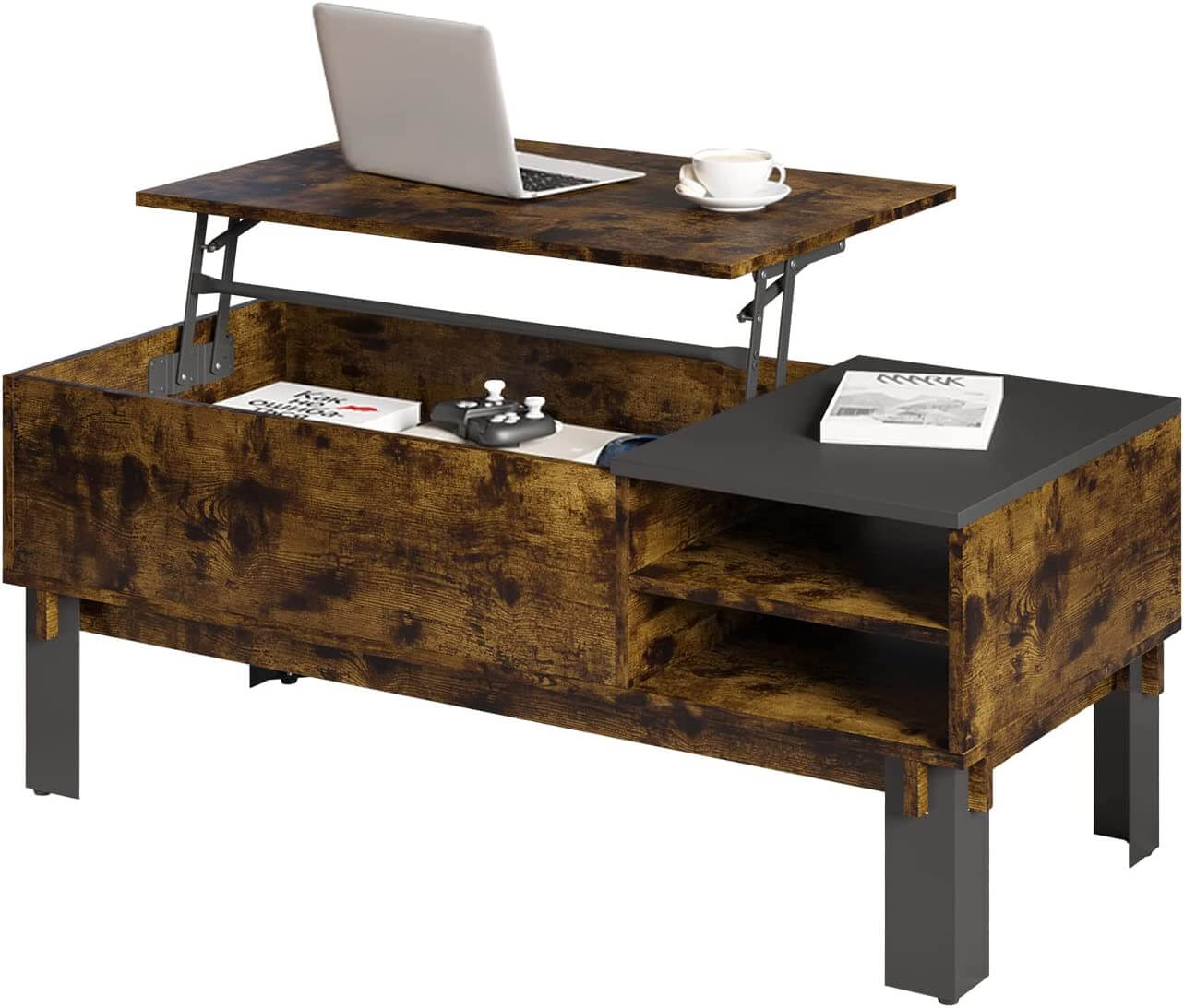 Pop-up Coffee Table with drawers