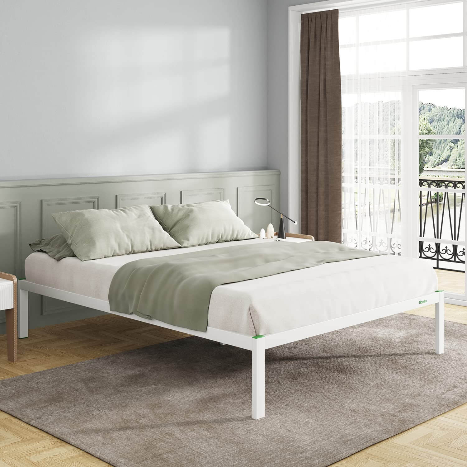 Concise Metal Platform Bed Frame