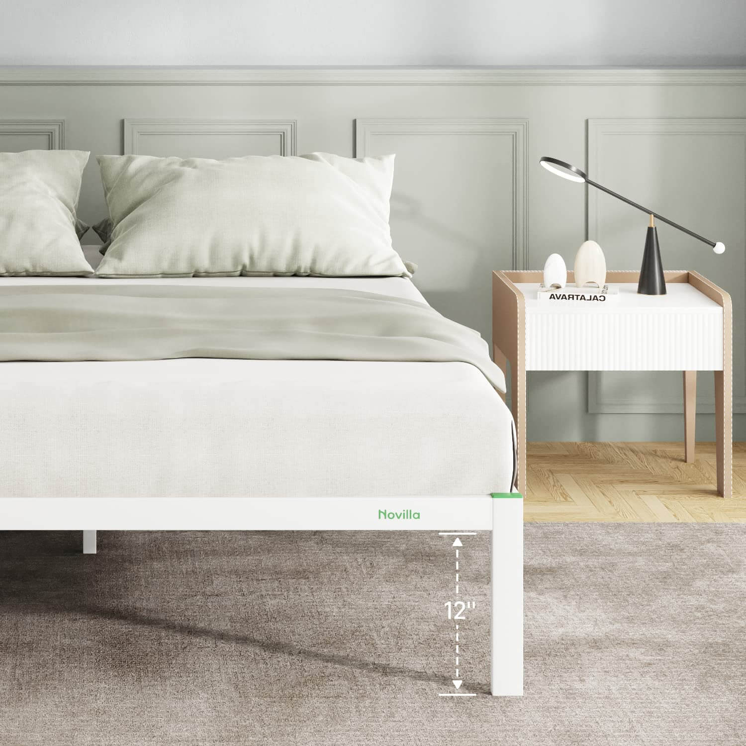 Concise Metal Platform Bed Frame